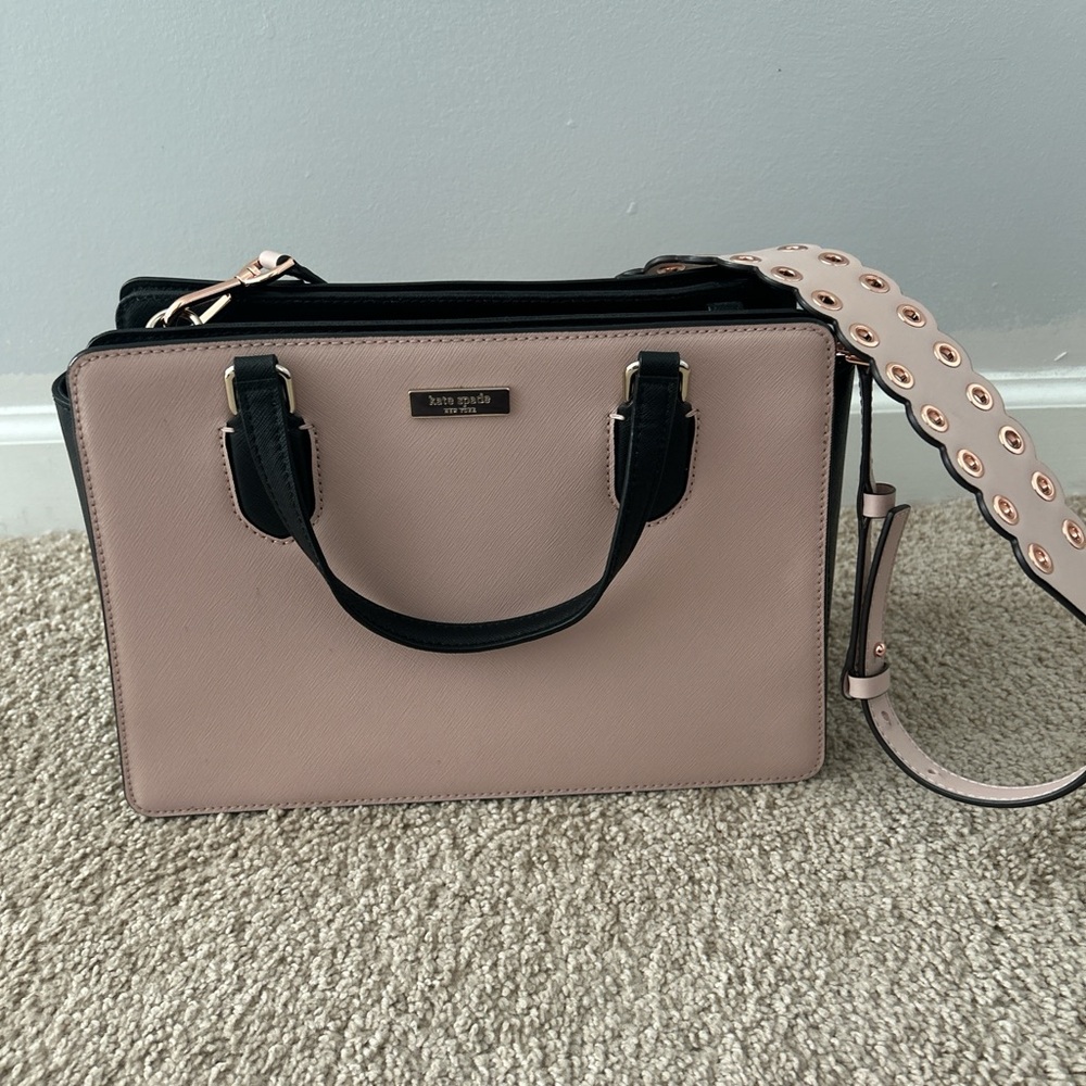 Kate Spade Blush and Black Satchel